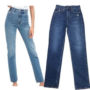 Gap Sky High Straight Womens Size 25 /0 R indigo wash Cotton spandex Jeans